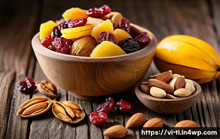 건조 식품의 영양학적 장점 분석 - **Prompt: "A vibrant, high-resolution close-up of an abundant and colorful display of various dried ...