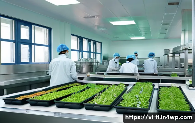 건조 식품 제조의 환경적 영향 고려하기 - A modern Vietnamese food processing factory interior showcasing advanced energy-efficient drying tec...