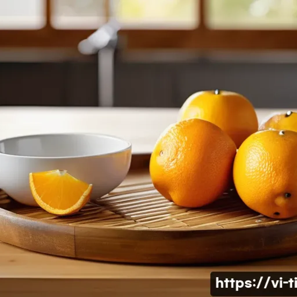 가정에서 쉽게 할 수 있는 건조 식품 제조법 - 4 cm thick, placed neatly on a bamboo tray lined with parchment paper. The fruits are bright yellow ...