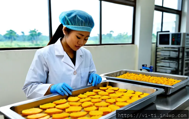 Home 17 건조 식품 제조와 관련된 최신 트렌드 연구 - Photorealistic modern food research laboratory in Vietnam, a food technologist in clean lab coat and...